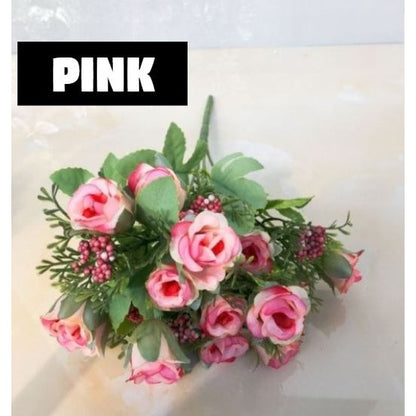 Bouquet bunga Pomegranate Rose Artifisial Dekorasi