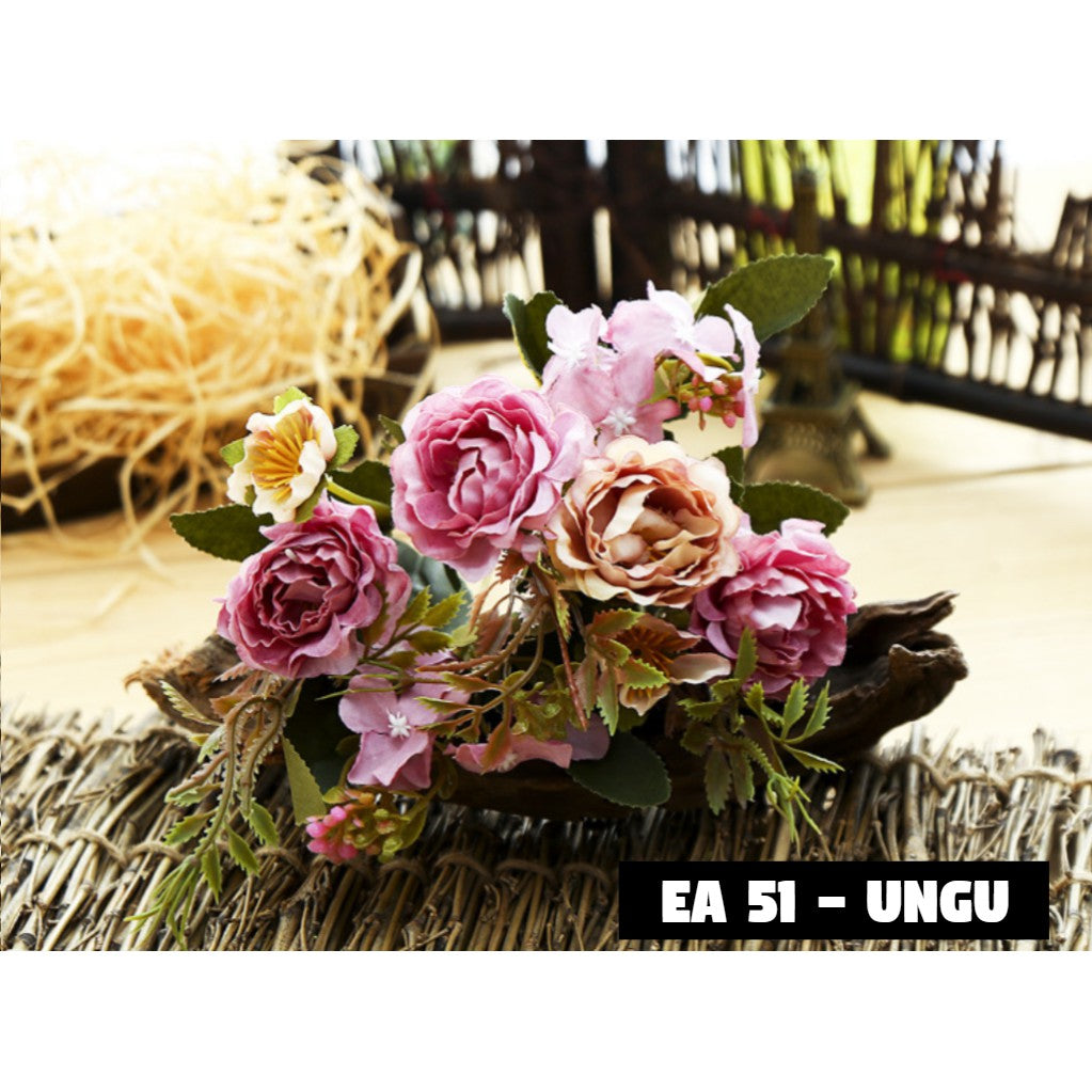Bouquet bunga EA51 ROSE MUTAN Artifisial Dekorasi