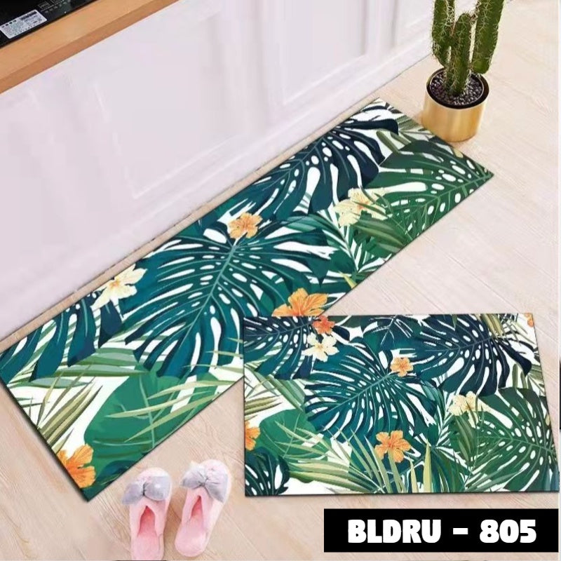 1 SET PREMIUM BLUDRU (40*60 CM & 40*120 CM) KESET DAPUR LEMBUT ANTI SLIP