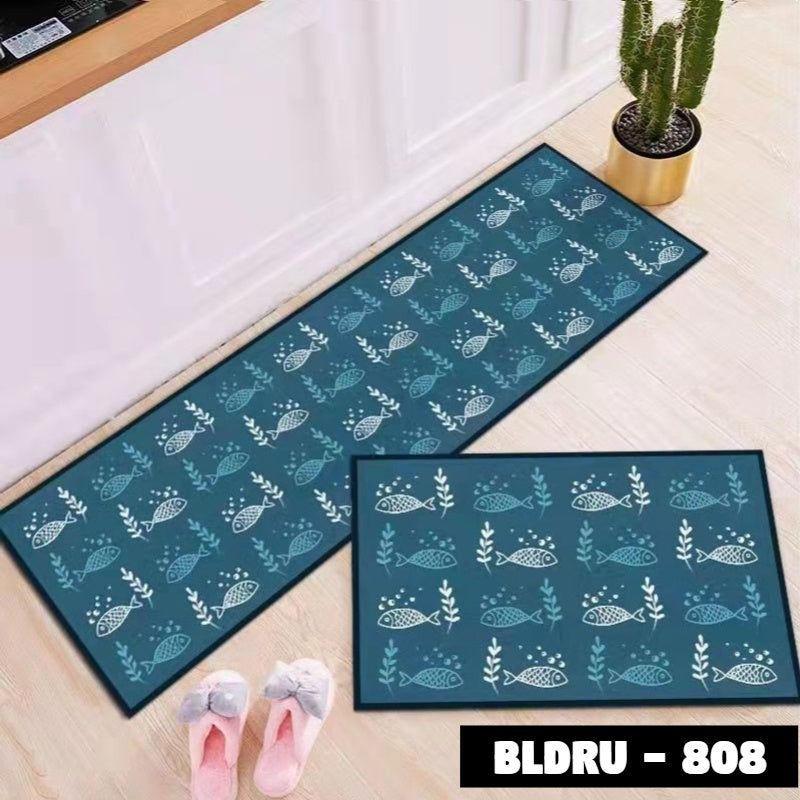 1 SET PREMIUM BLUDRU (40*60 CM & 40*120 CM) KESET DAPUR LEMBUT ANTI SLIP