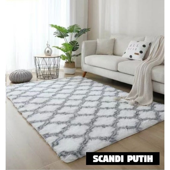 KARPET JUMBO BULU MOTIF TERBARU ANTI SLIP 200*200 CM BESAR