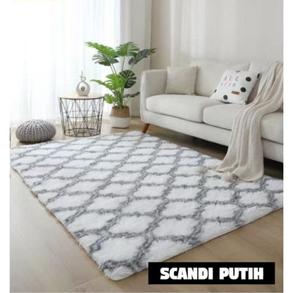 KARPET JUMBO BULU MOTIF TERBARU ANTI SLIP 200*200 CM BESAR