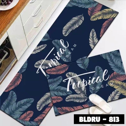1 SET PREMIUM BLUDRU (40*60 CM & 40*120 CM) KESET DAPUR LEMBUT ANTI SLIP