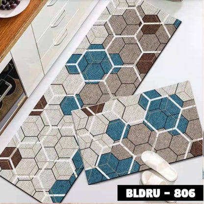 1 SET PREMIUM BLUDRU (40*60 CM & 40*120 CM) KESET DAPUR LEMBUT ANTI SLIP