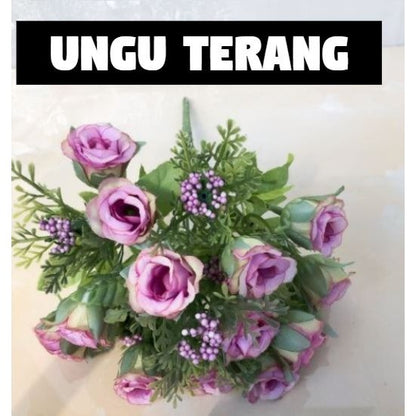 Bouquet bunga Pomegranate Rose Artifisial Dekorasi