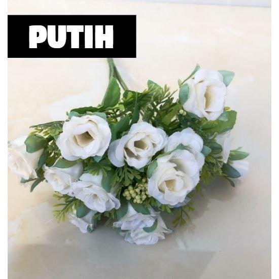Bouquet bunga Pomegranate Rose Artifisial Dekorasi