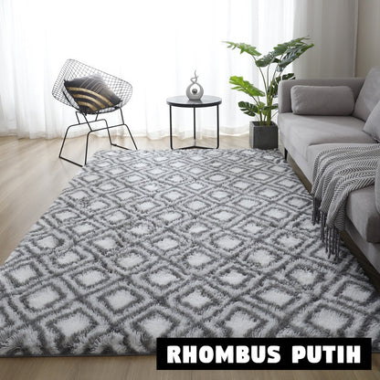 KARPET JUMBO BULU MOTIF TERBARU ANTI SLIP 200*200 CM BESAR