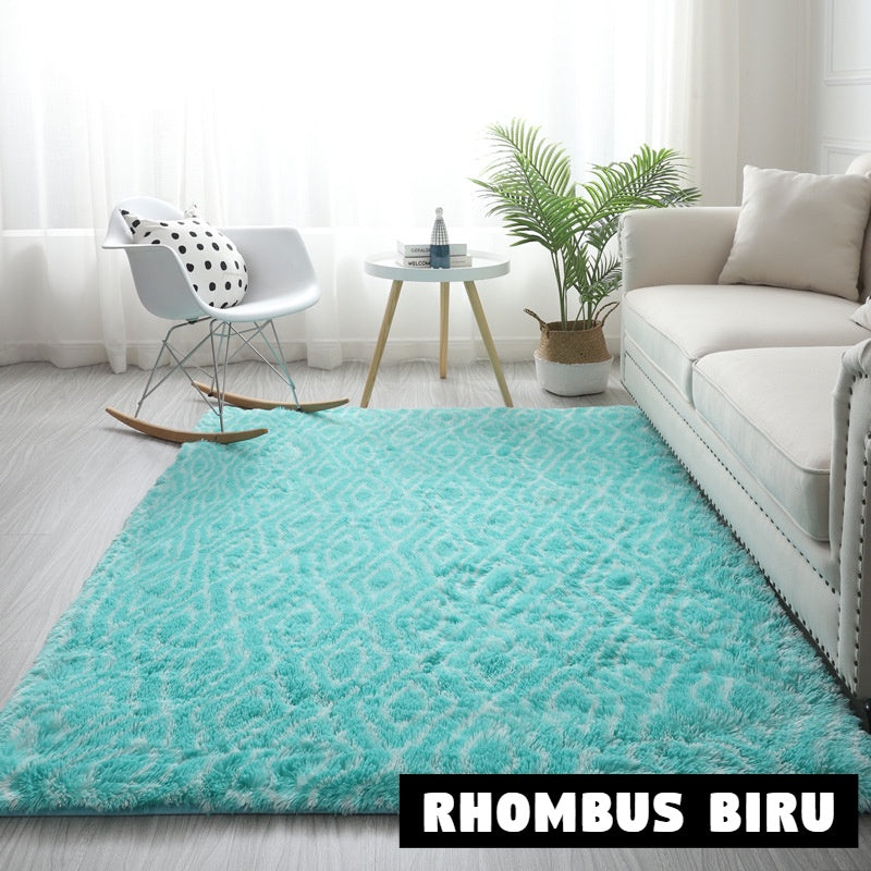 KARPET JUMBO BULU MOTIF TERBARU ANTI SLIP 200*200 CM BESAR