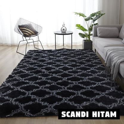 KARPET JUMBO BULU MOTIF TERBARU ANTI SLIP 200*200 CM BESAR