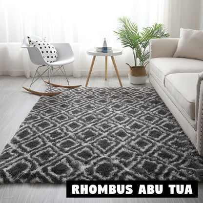 KARPET JUMBO BULU MOTIF TERBARU ANTI SLIP 200*200 CM BESAR