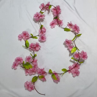 RBC05 17HD / 16Daun Sakura Cherry Blossom 2.1M Bunga Hias Rambat Plastik Dekorasi Dinding Rumah Acara Pernikahan Artificial