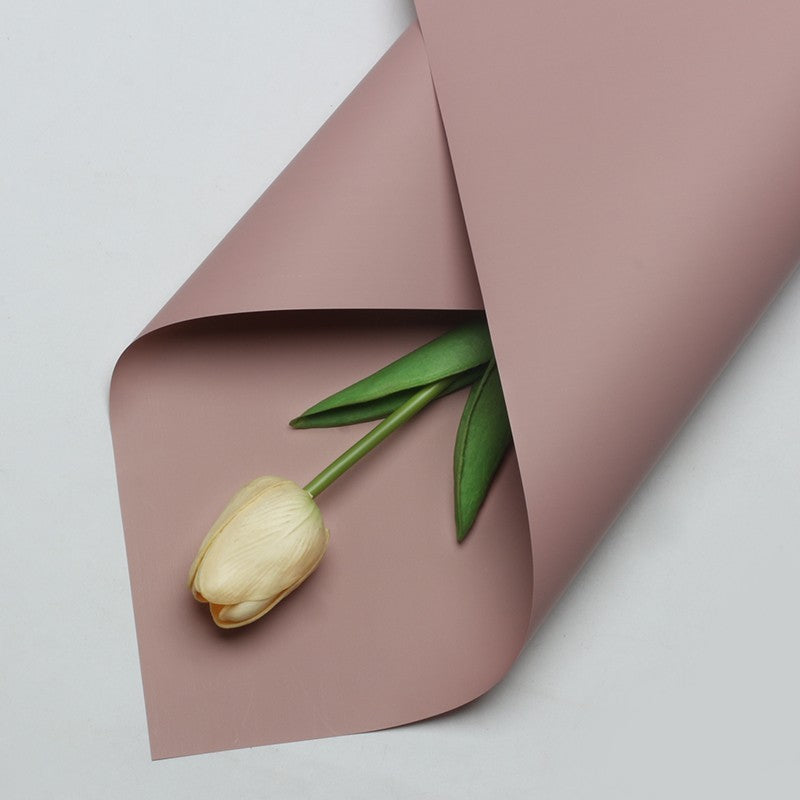 (5 LEMBAR) - FL2 SOLID Kertas Bunga Buket Warna Polos/Kertas Buket Bunga Florist Cellophane