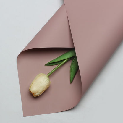 (5 LEMBAR) - FL2 SOLID Kertas Bunga Buket Warna Polos/Kertas Buket Bunga Florist Cellophane