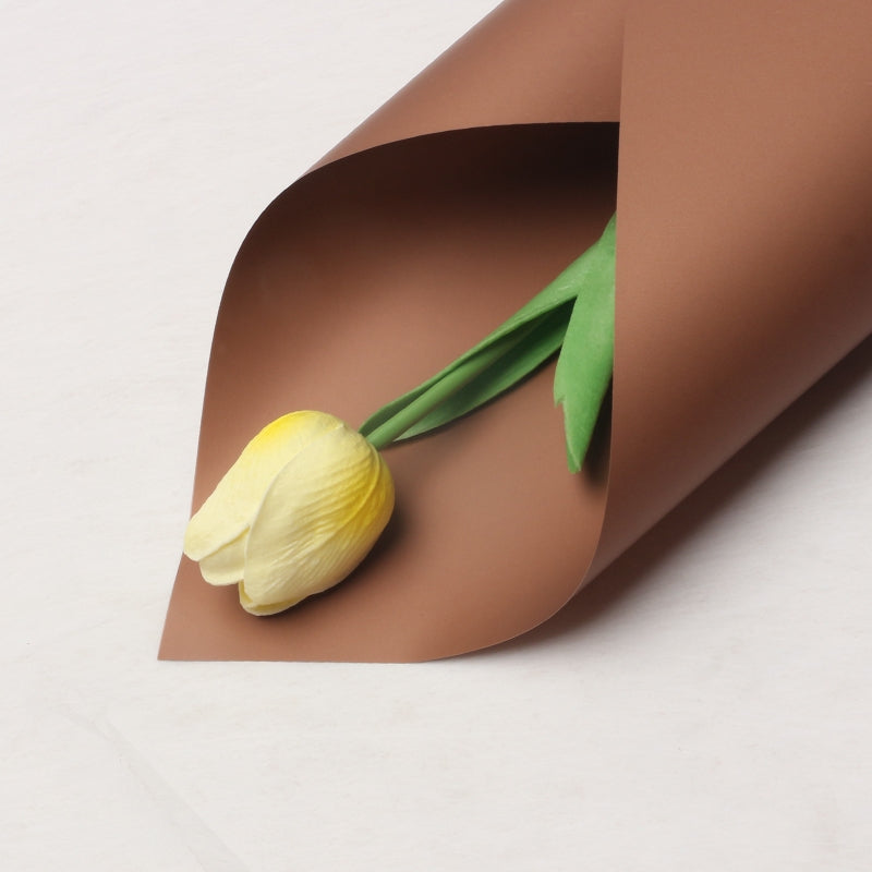 (5 LEMBAR) - FL2 SOLID Kertas Bunga Buket Warna Polos/Kertas Buket Bunga Florist Cellophane