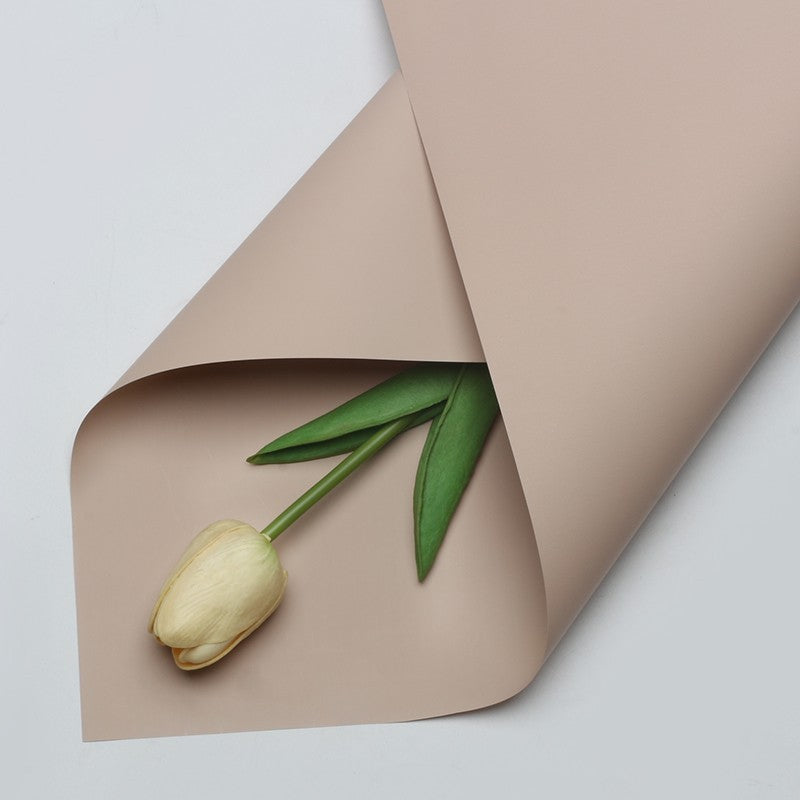 (5 LEMBAR) - FL2 SOLID Kertas Bunga Buket Warna Polos/Kertas Buket Bunga Florist Cellophane