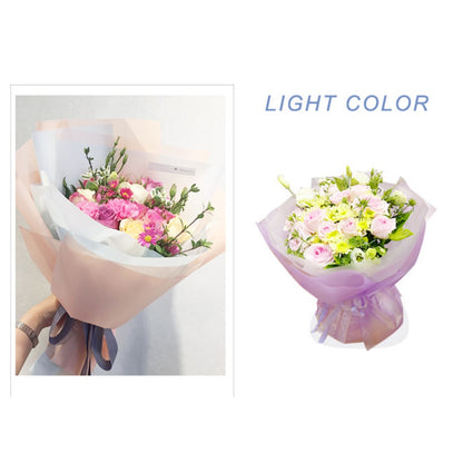 (5 LEMBAR) - FL2 SOLID Kertas Bunga Buket Warna Polos/Kertas Buket Bunga Florist Cellophane