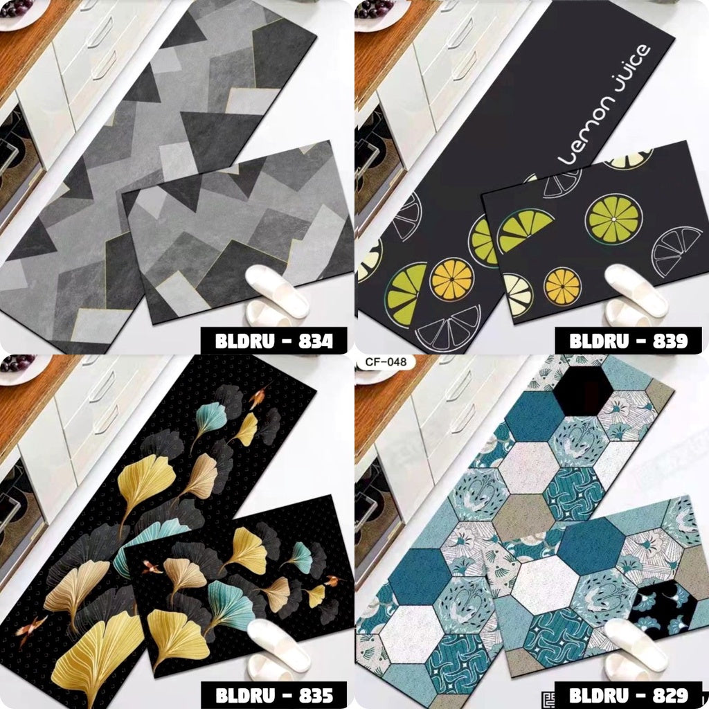 1 SET PREMIUM BLUDRU (40*60 CM & 40*120 CM) KESET DAPUR LEMBUT ANTI SLIP