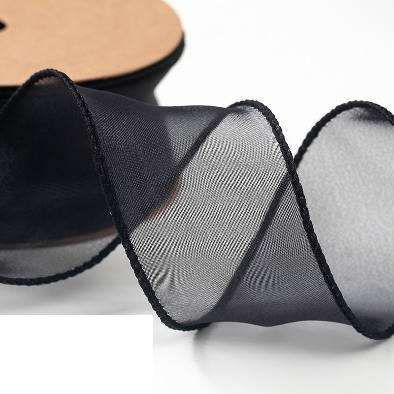 PTA3 CFN Pita Chiffon Polos Roll Lebar 4cm/Pita Kado 4cm/Pita Dekorasi Buket