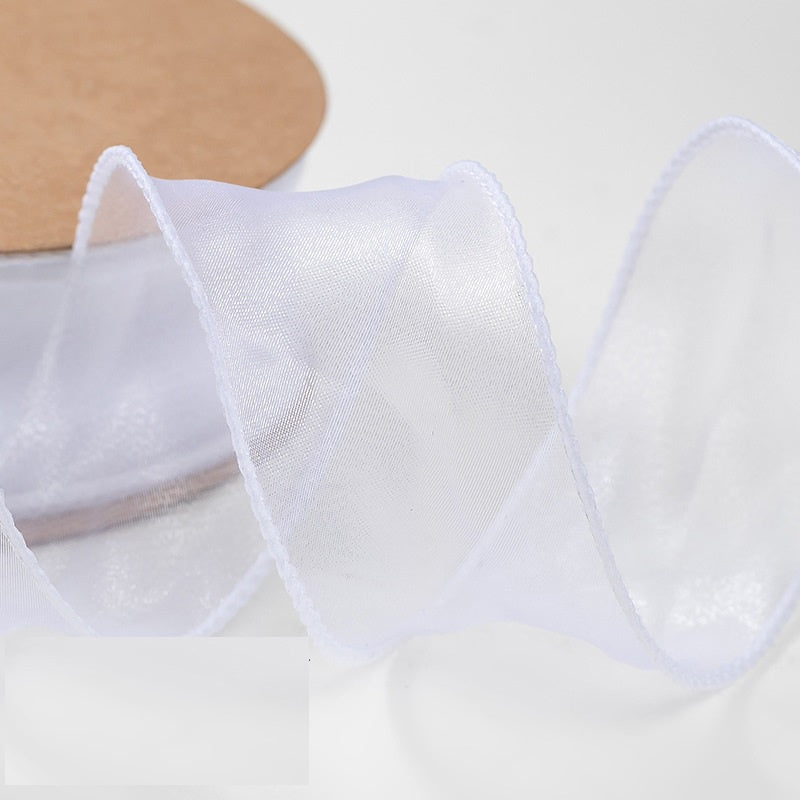 PTA3 CFN Pita Chiffon Polos Roll Lebar 4cm/Pita Kado 4cm/Pita Dekorasi Buket