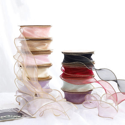 PTA3 CFN Pita Chiffon Polos Roll Lebar 4cm/Pita Kado 4cm/Pita Dekorasi Buket