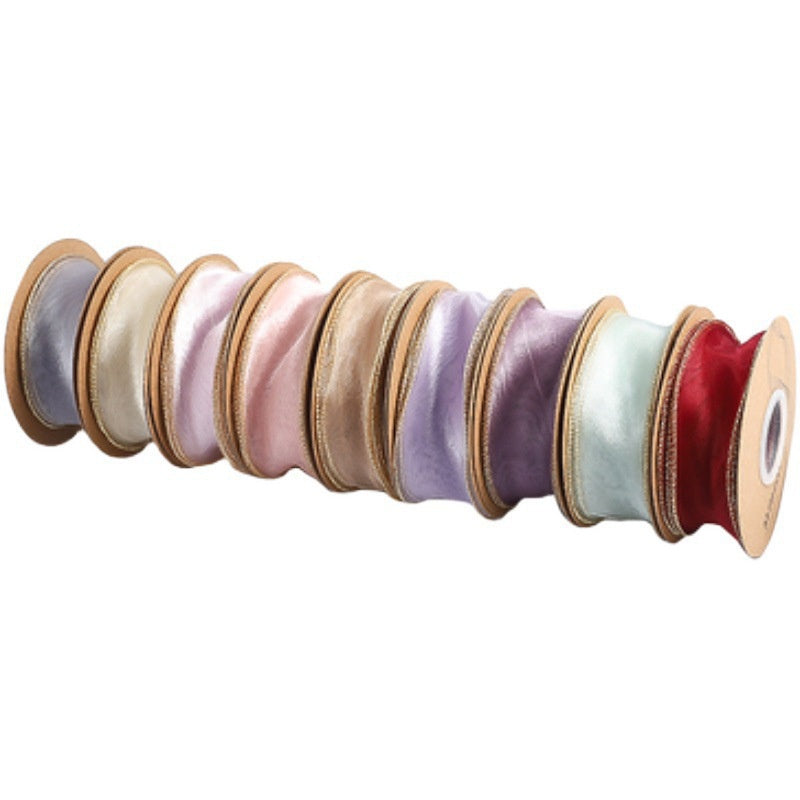 PTA3 CFN Pita Chiffon Polos Roll Lebar 4cm/Pita Kado 4cm/Pita Dekorasi Buket