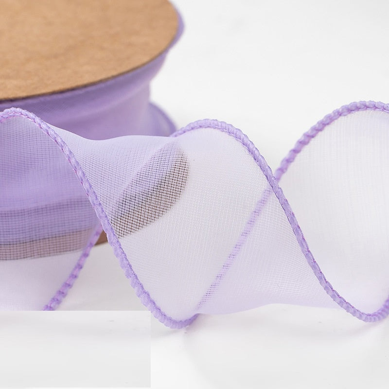 PTA3 CFN Pita Chiffon Polos Roll Lebar 4cm/Pita Kado 4cm/Pita Dekorasi Buket