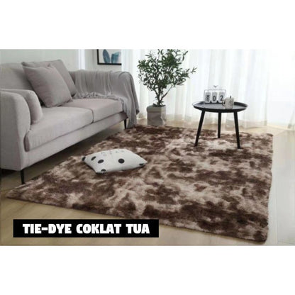 160x200/ 200x200 Karpet bulu Ombre lembut tebal bulu 4cm karpet lantai