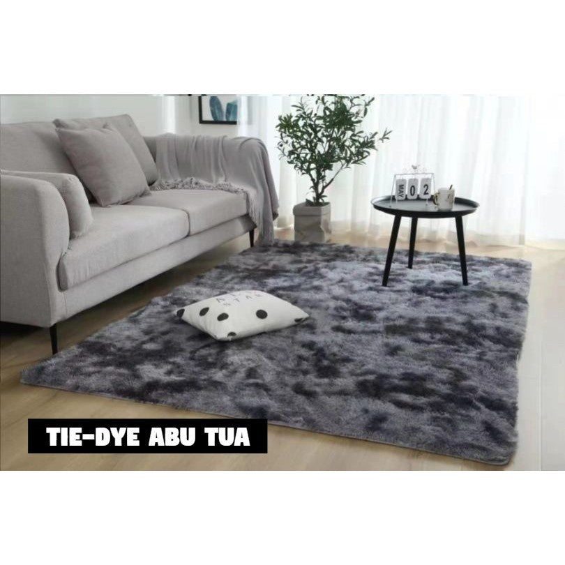 160x200/ 200x200 Karpet bulu Ombre lembut tebal bulu 4cm karpet lantai