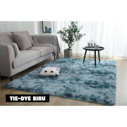 160x200/ 200x200 Karpet bulu Ombre lembut tebal bulu 4cm karpet lantai