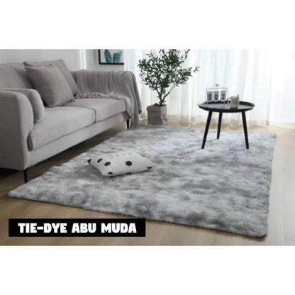 160x200/ 200x200 Karpet bulu Ombre lembut tebal bulu 4cm karpet lantai