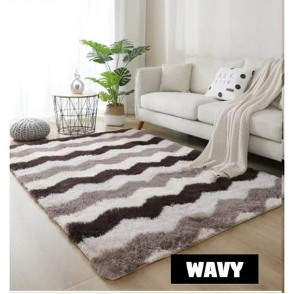 160x200/ 200x200 Karpet bulu Ombre lembut tebal bulu 4cm karpet lantai