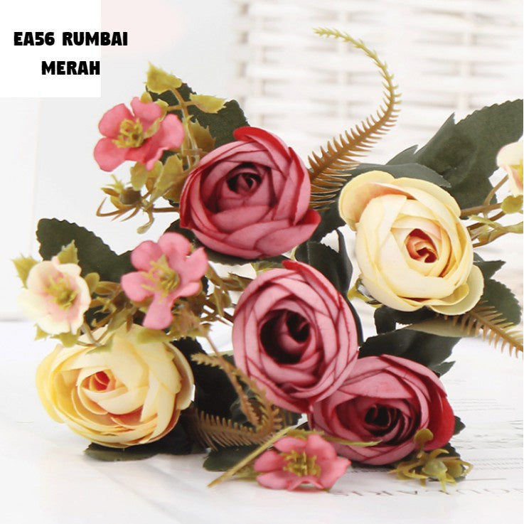 Bouquet bunga EA56 RUMBAI Artifisial Tanaman Dekorasi – ZEITA ID