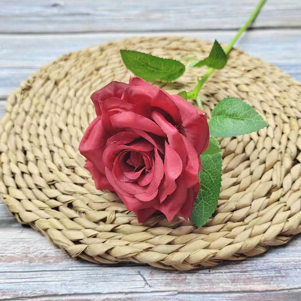 M03 DIAMOND ROSE Diameter 9cm  Bunga Mawar Artificial Palsu