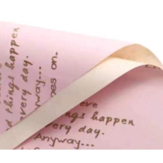 (5 LEMBAR) - FL15 BELIEVE Kertas Bunga Paper Buket Motif Tulisan Text Florist Cellophane