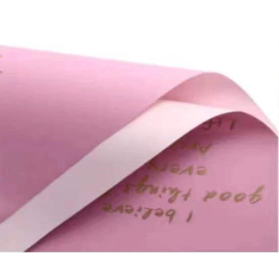 (5 LEMBAR) - FL15 BELIEVE Kertas Bunga Paper Buket Motif Tulisan Text Florist Cellophane