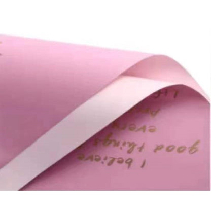 (5 LEMBAR) - FL15 BELIEVE Kertas Bunga Paper Buket Motif Tulisan Text Florist Cellophane