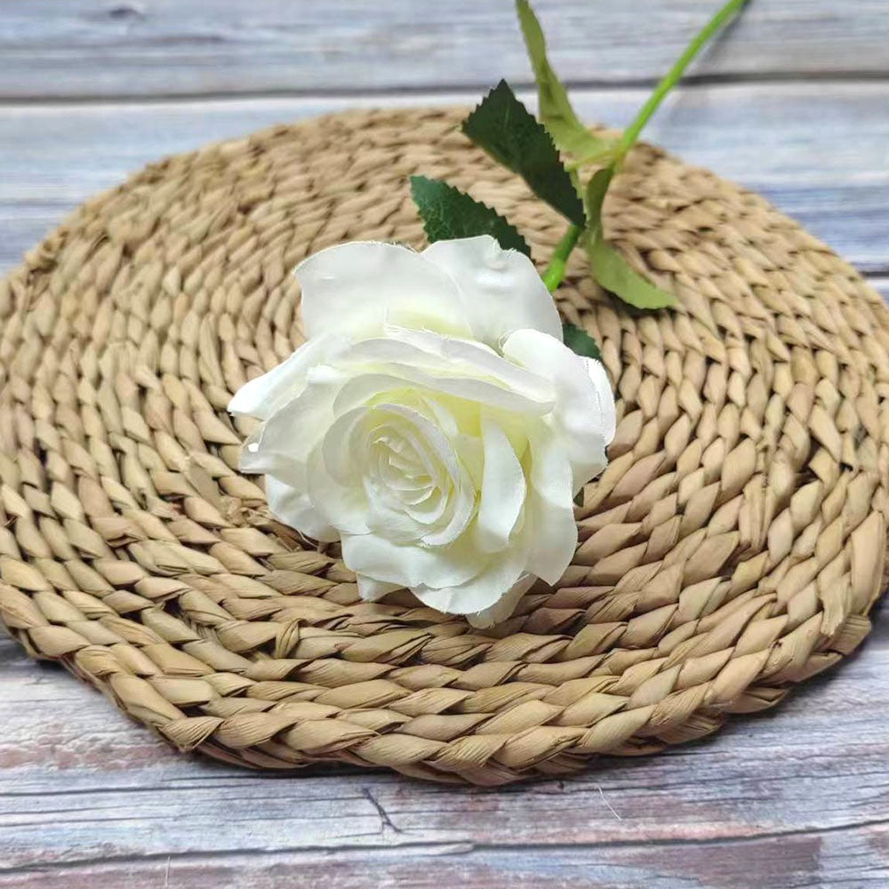 M03 DIAMOND ROSE Diameter 9cm  Bunga Mawar Artificial Palsu