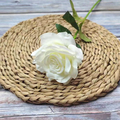 M03 DIAMOND ROSE Diameter 9cm  Bunga Mawar Artificial Palsu