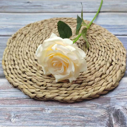 M03 DIAMOND ROSE Diameter 9cm  Bunga Mawar Artificial Palsu