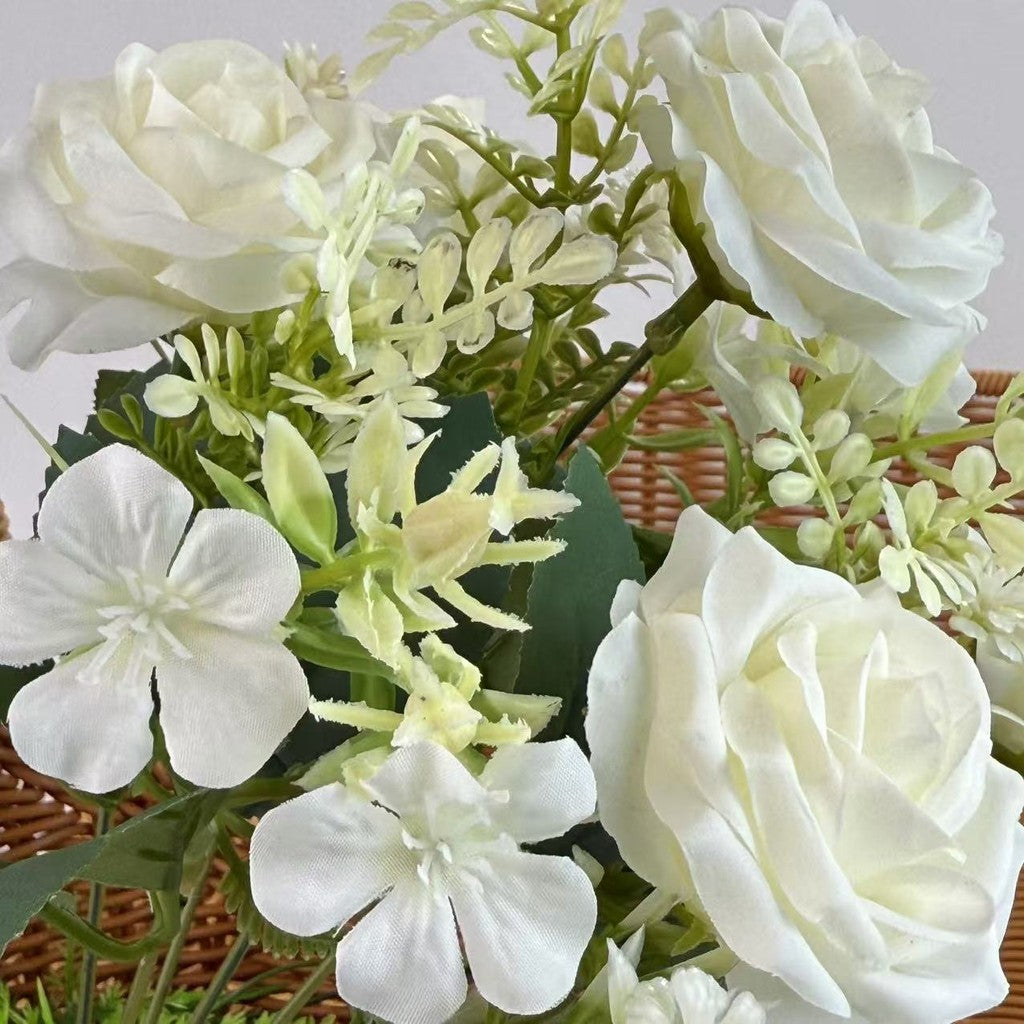 Bouquet bunga BKT 1016 FEN 7Cbg Bunga Mawar Artifisial Dekorasi Hiasan Seserahan Buket Palsu