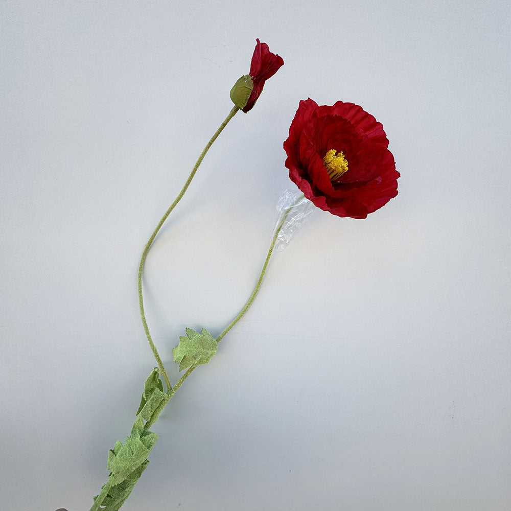 C22 BIGPOPP BUNGA POPPY 105CM ARTIFICIAL BUAH DEKORASI HIAS RUANGAN RUMAH KANTOR STUDIO