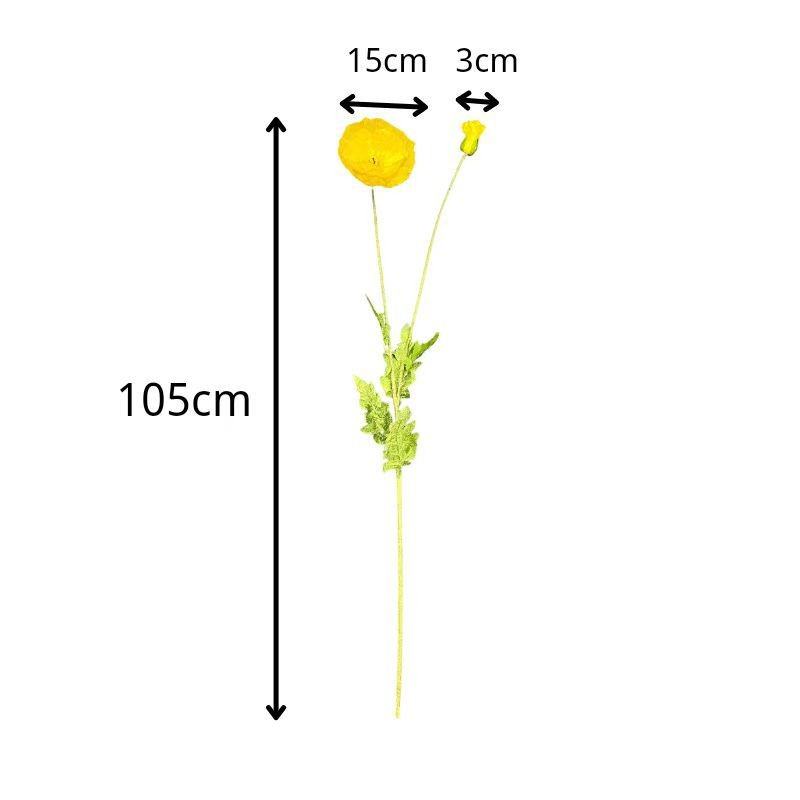 C22 BIGPOPP BUNGA POPPY 105CM ARTIFICIAL BUAH DEKORASI HIAS RUANGAN RUMAH KANTOR STUDIO