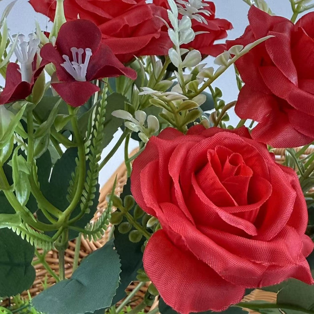 Bouquet bunga BKT 1016 FEN 7Cbg Bunga Mawar Artifisial Dekorasi Hiasan Seserahan Buket Palsu