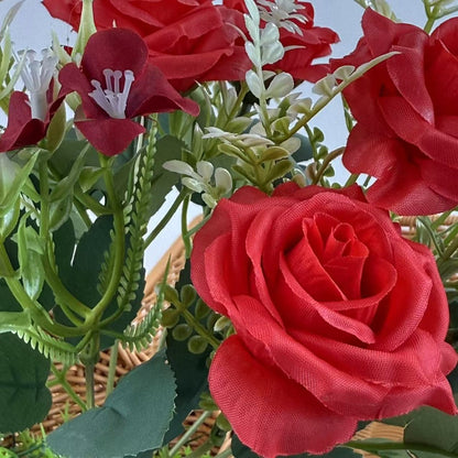 Bouquet bunga BKT 1016 FEN 7Cbg Bunga Mawar Artifisial Dekorasi Hiasan Seserahan Buket Palsu
