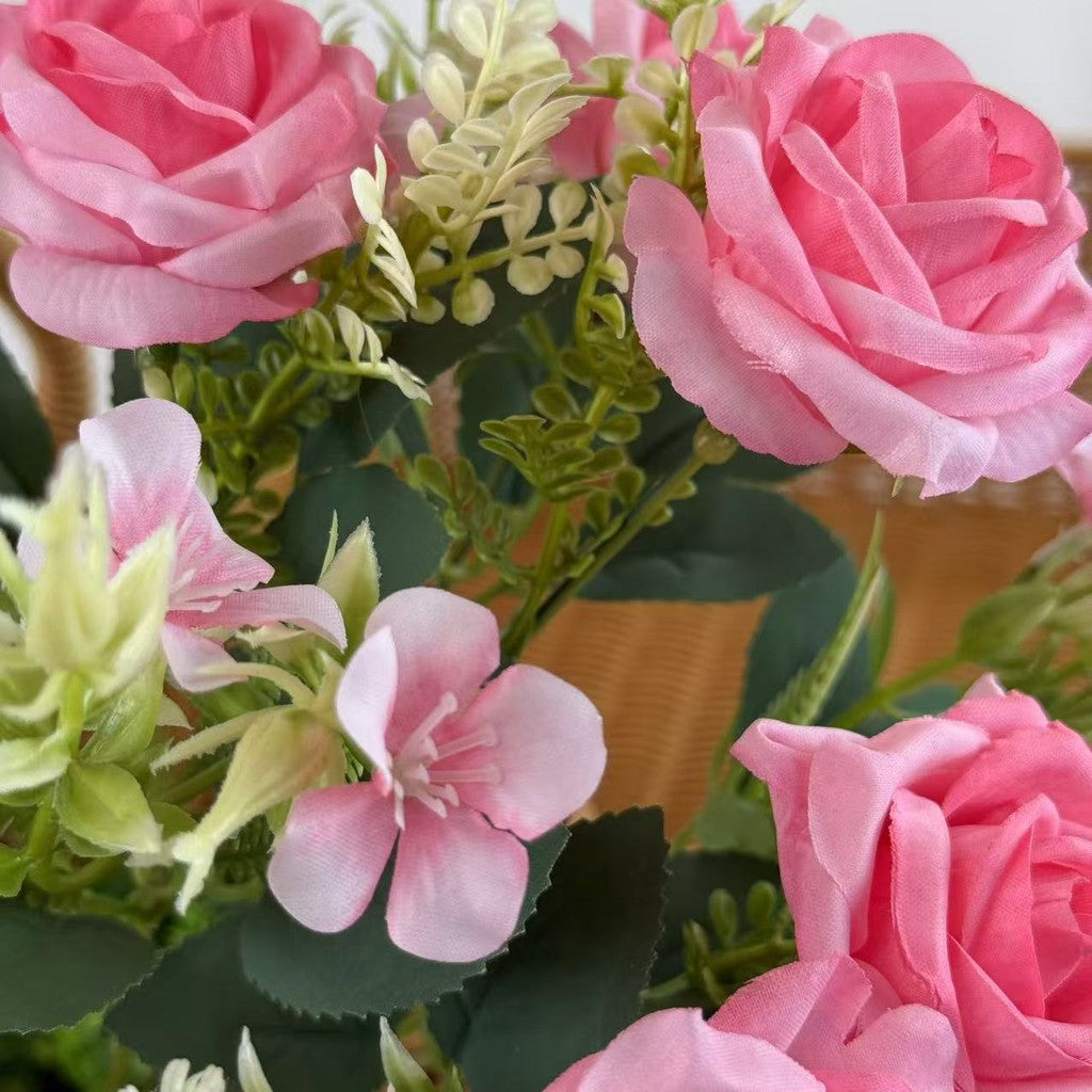 Bouquet bunga BKT 1016 FEN 7Cbg Bunga Mawar Artifisial Dekorasi Hiasan Seserahan Buket Palsu