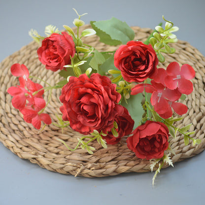 Bouquet bunga P124 PEONGEA Peony Artifisial Dekorasi Hiasan Seserahan Buket Palsu