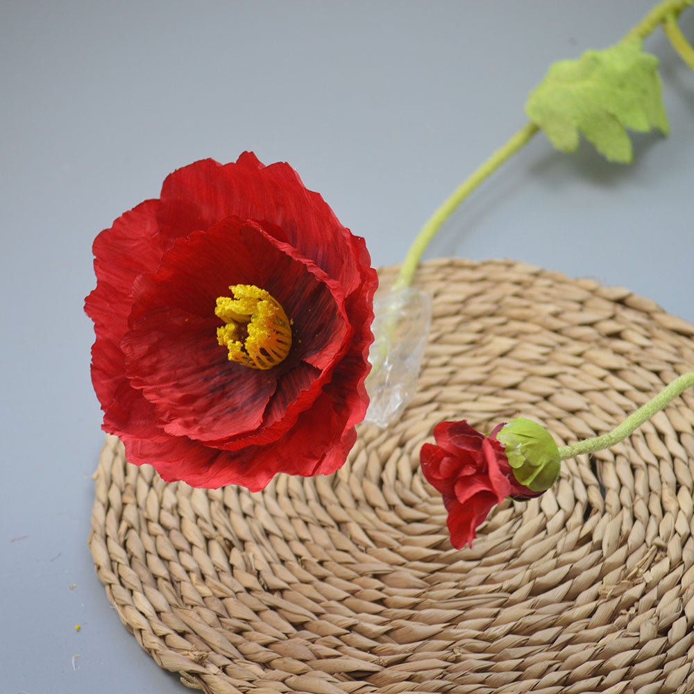 C22 BIGPOPP BUNGA POPPY 105CM ARTIFICIAL BUAH DEKORASI HIAS RUANGAN RUMAH KANTOR STUDIO