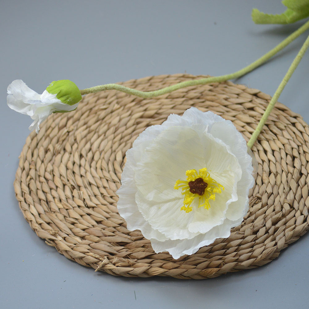 C22 BIGPOPP BUNGA POPPY 105CM ARTIFICIAL BUAH DEKORASI HIAS RUANGAN RUMAH KANTOR STUDIO