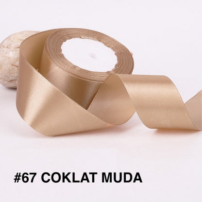 PTA8 SATIN Pita Satin Roll Motif  Setangan Satin dan Transparan Modern Pita Kado 4cm/Pita Dekorasi Buket