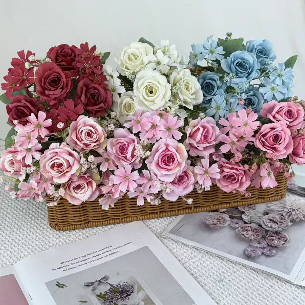 Bouquet bunga BKT 1018 AILUN 7Cbg Bunga Mawar Artifisial Dekorasi Hiasan Seserahan Buket Palsu
